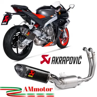 Akrapovic Aprilia RS 660 Impianto Di Scarico Completo Racing Line Terminale Carbonio Moto Omologato