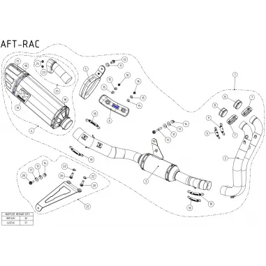 Akrapovic Aprilia RS 660 Impianto Di Scarico Completo Racing Line Terminale Carbonio Moto Omologato