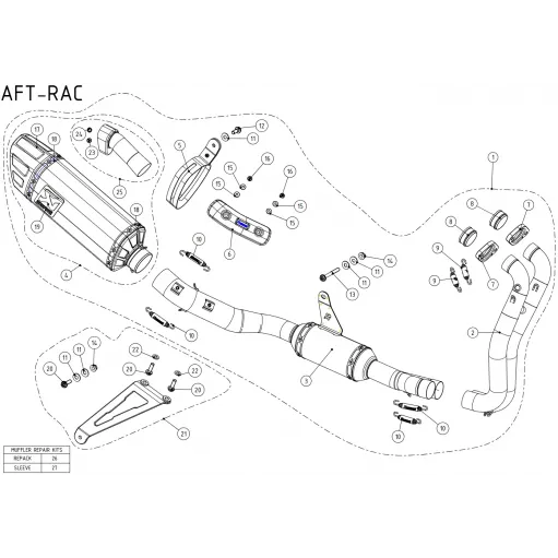Akrapovic Aprilia RS 660 Impianto Di Scarico Completo Racing Line Terminale Carbonio Moto Omologato