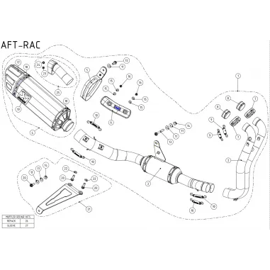 Akrapovic Aprilia RS 660 Impianto Di Scarico Completo Racing Line Terminale Carbonio Moto