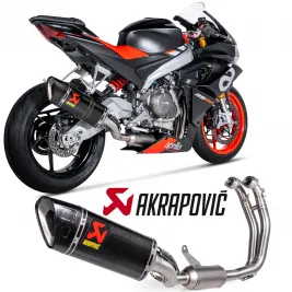 Akrapovic Aprilia RS 660 Impianto Di Scarico Completo Racing Line Terminale Carbonio Moto