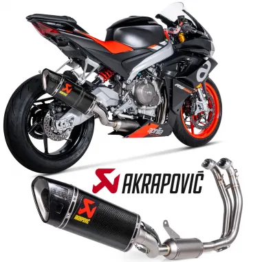 Akrapovic Aprilia RS 660 Impianto Di Scarico Completo Racing Line Terminale Carbonio Moto
