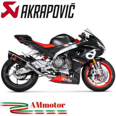 Akrapovic Aprilia RS 660 Impianto Di Scarico Completo Racing Line Terminale Carbonio Moto