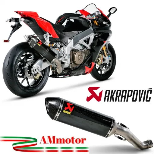 Akrapovic Aprilia Rsv 4 09 2014 Terminale Di Scarico Slip-On Line Esagonale Carbonio Moto
