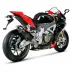 Akrapovic Aprilia Rsv 4 09 2014 Terminale Di Scarico Slip-On Line Esagonale Carbonio Moto
