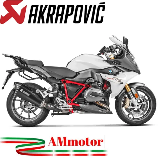 Akrapovic Bmw R 1200 Rs Terminale Di Scarico Slip-On Line Titanio Black Moto Omologato