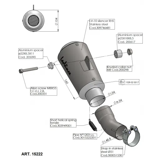 Terminale Di Scarico Honda CB 1000 R LeoVince LV-10 Inox Omologato