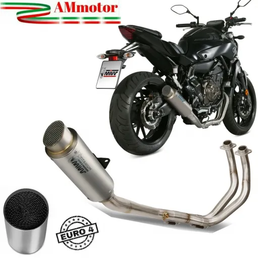 Scarico Completo Mivv Yamaha Mt-07 2024 Terminale Gp Pro Titanio Moto Alto Con Catalizzatore