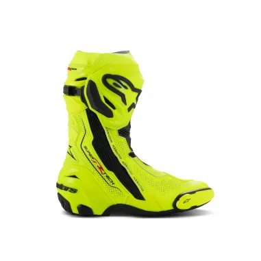 Alpinestars Supertech R Vented Yellow Fluo Black Stivale Moto Racing Pista