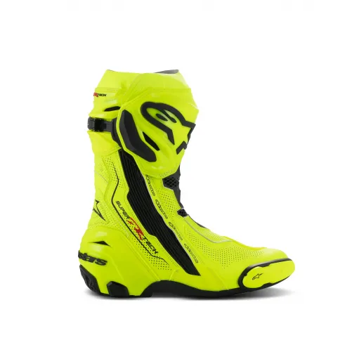 Alpinestars Supertech R Vented Yellow Fluo Black Stivale Moto Racing Pista