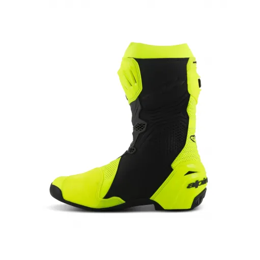 Alpinestars Supertech R Vented Yellow Fluo Black Stivale Moto Racing Pista