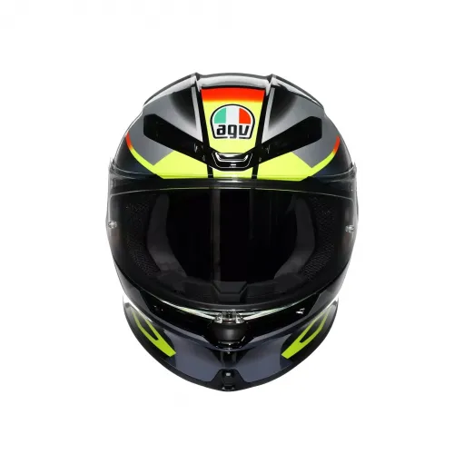 Casco Agv K6 S Erazer Black Red Yellow Fluo Integrale Per Moto Lucido Visiera Max Pinlock