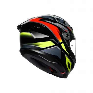 Casco Agv K6 S Erazer Black Red Yellow Fluo Integrale Per Moto Lucido Visiera Max Pinlock