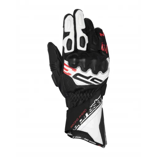 Guanti Moto Alpinestars SP-3 White Red Fluo Sport Racing Moto