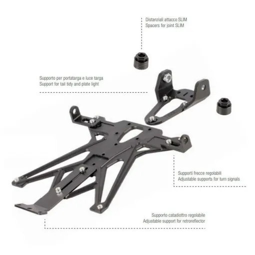Portatarga Lightech Kawasaki Z 900 Moto Supporto Completo Luce Led Catadriotto