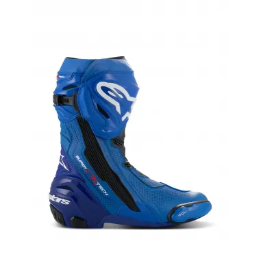 Alpinestars Supertech R Vented Blue Black Stivale Moto Racing Pista