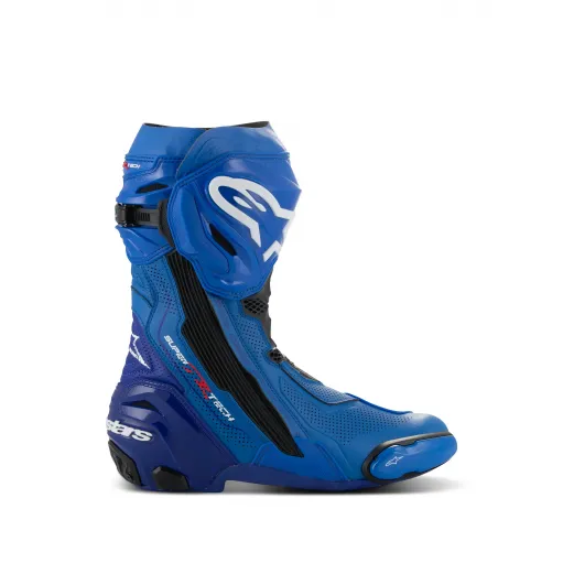 Alpinestars Supertech R Vented Blue Black Stivale Moto Racing Pista