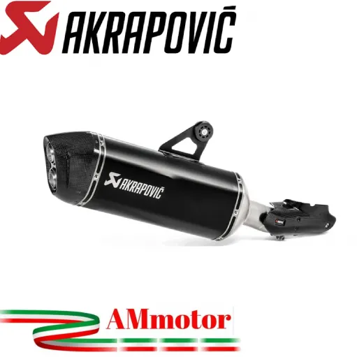Akrapovic Bmw R 1250 Gs / Adventure Terminale Di Scarico Moto Slip-On Line Titanio Black