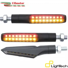 Frecce Moto Led Lightech Tripla Funzione Luce Posizione Stop Omologate Coppia FRE938NER