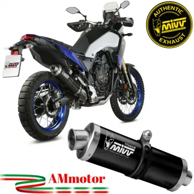 Mivv Yamaha Tenere' 700 Terminale Di Scarico Moto Marmitta Oval Titanio Nero Omologato
