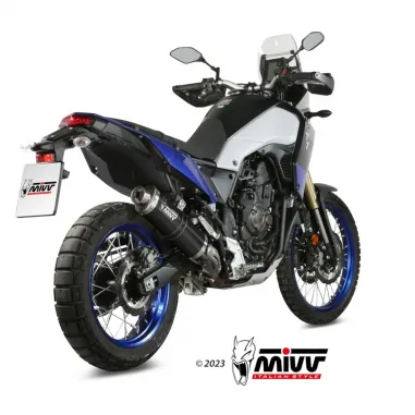 Mivv Yamaha Tenere' 700 Terminale Di Scarico Moto Marmitta Oval Titanio Nero Omologato