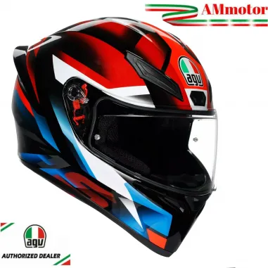 Casco Agv K1 S Fastlap Black Red Blue Integrale Moto E2206