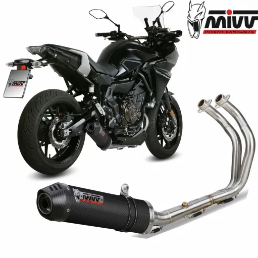 Mivv Yamaha Tracer 700 / GT / 7 Terminale Oval Carbon Cap Scarico Completo Moto