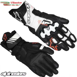 Guanti Moto Pelle Alpinestars GP PLUS R V3 Black White Racing Pista