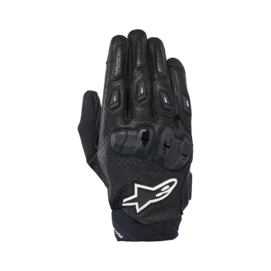 Guanti Moto Pelle Alpinestars SP X 7 Black White Uomo Corti Estivi Protezioni