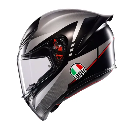 Casco Agv K1 S Lap Matt Black Grey Red Integrale Moto E2206