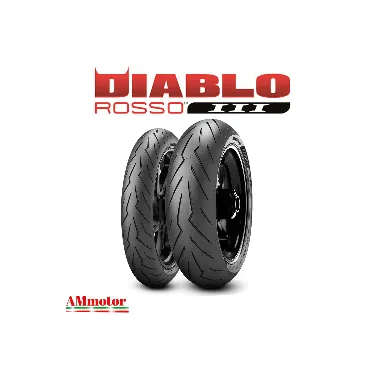 Pirelli Diablo Rosso 3 120/70 + 190/50 17 Coppia Pneumatici Moto