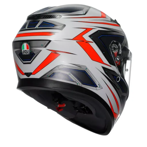 Casco AGV K3 Space Matt White Red Fluo Moto Integrale Pinlock E2206