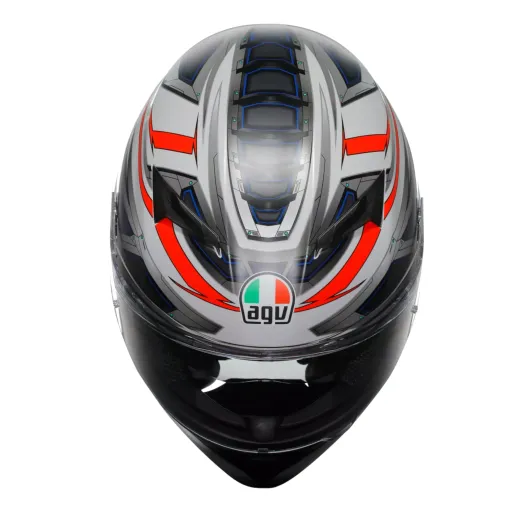 Casco AGV K3 Space Matt White Red Fluo Moto Integrale Pinlock E2206