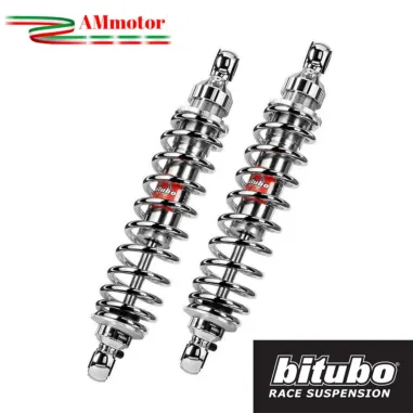 Coppia Ammortizzatori Bitubo Triumph Street Twin 900 16 - 2020 Sospensione Moto Interasse 341 Chrome Edition