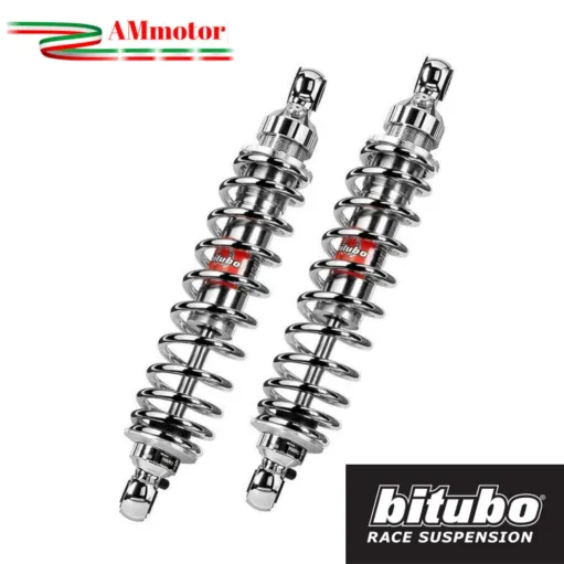 Coppia Ammortizzatori Bitubo Triumph Street Twin 900 16 - 2020 Sospensione Moto Interasse 341 Chrome Edition