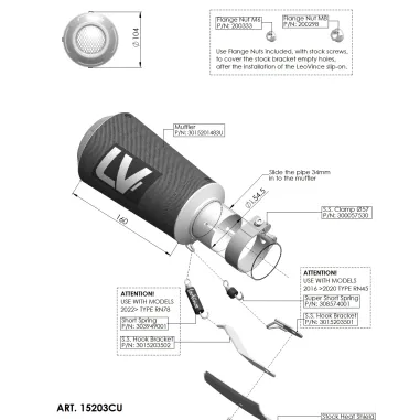 Terminale Di Scarico Yamaha MT-10 LeoVince LV-10 Moto Carbonio