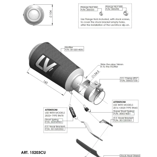 Terminale Di Scarico Yamaha MT-10 LeoVince LV-10 Moto Carbonio