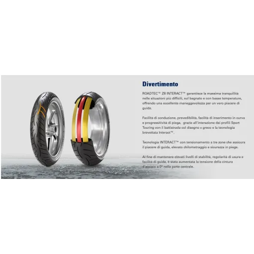 roadtec Z8 Interact 120 70 180 55 17 Coppia Metzeler Pneumatici moto Gomme