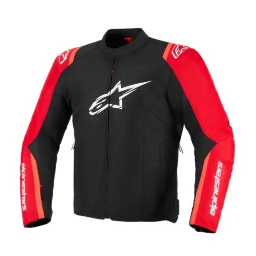 Giacca Da Moto Alpinestars T-SPS V2 Whaterproof Protezioni Cordura Black Red Red Fluo