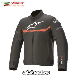 Giacca Da Moto Alpinestars T-SPS Black RED Whaterproof Protezioni Cordura