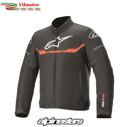 Giacca Da Moto Alpinestars T-SPS Black RED Whaterproof Protezioni Cordura