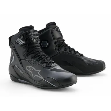 Scarpe Da Moto Alpinestars Faster-4 Drystar Black Cool Gray Waterproof Uomo