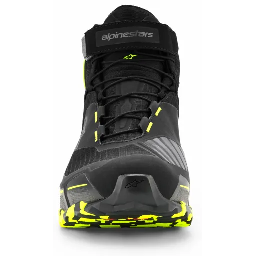 Scarpe Da Moto Alpinestars CR-X Drystar Riding Black Dark Gray Yellow Fluo Waterproof Uomo