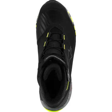 Scarpe Da Moto Alpinestars CR-X Drystar Riding Black Dark Gray Yellow Fluo Waterproof Uomo