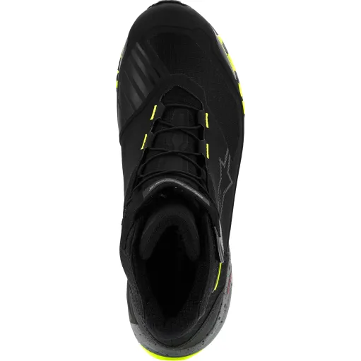 Scarpe Da Moto Alpinestars CR-X Drystar Riding Black Dark Gray Yellow Fluo Waterproof Uomo