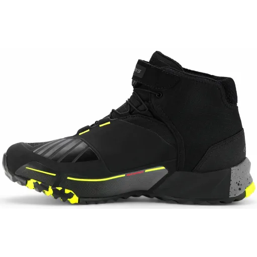 Scarpe Da Moto Alpinestars CR-X Drystar Riding Black Dark Gray Yellow Fluo Waterproof Uomo