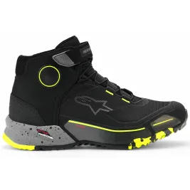 Scarpe Da Moto Alpinestars CR-X Drystar Riding Black Dark Gray Yellow Fluo Waterproof Uomo 2