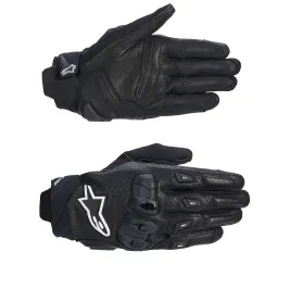 Guanti Moto Pelle Alpinestars SP X 7 Black White Uomo Corti Estivi Protezioni