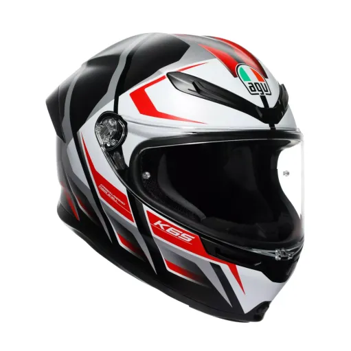 Casco Agv K6 S Karve Matt Black White Red Integrale Per Moto Opaco Visiera Max Pinlock