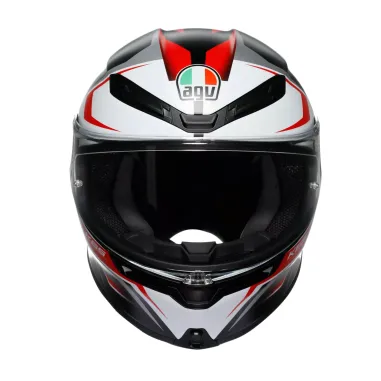 Casco Agv K6 S Karve Matt Black White Red Integrale Per Moto Opaco Visiera Max Pinlock